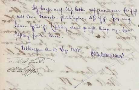 Foto vom Rückschreiben des Staatsanwalts an Oberamtmann Sandberger