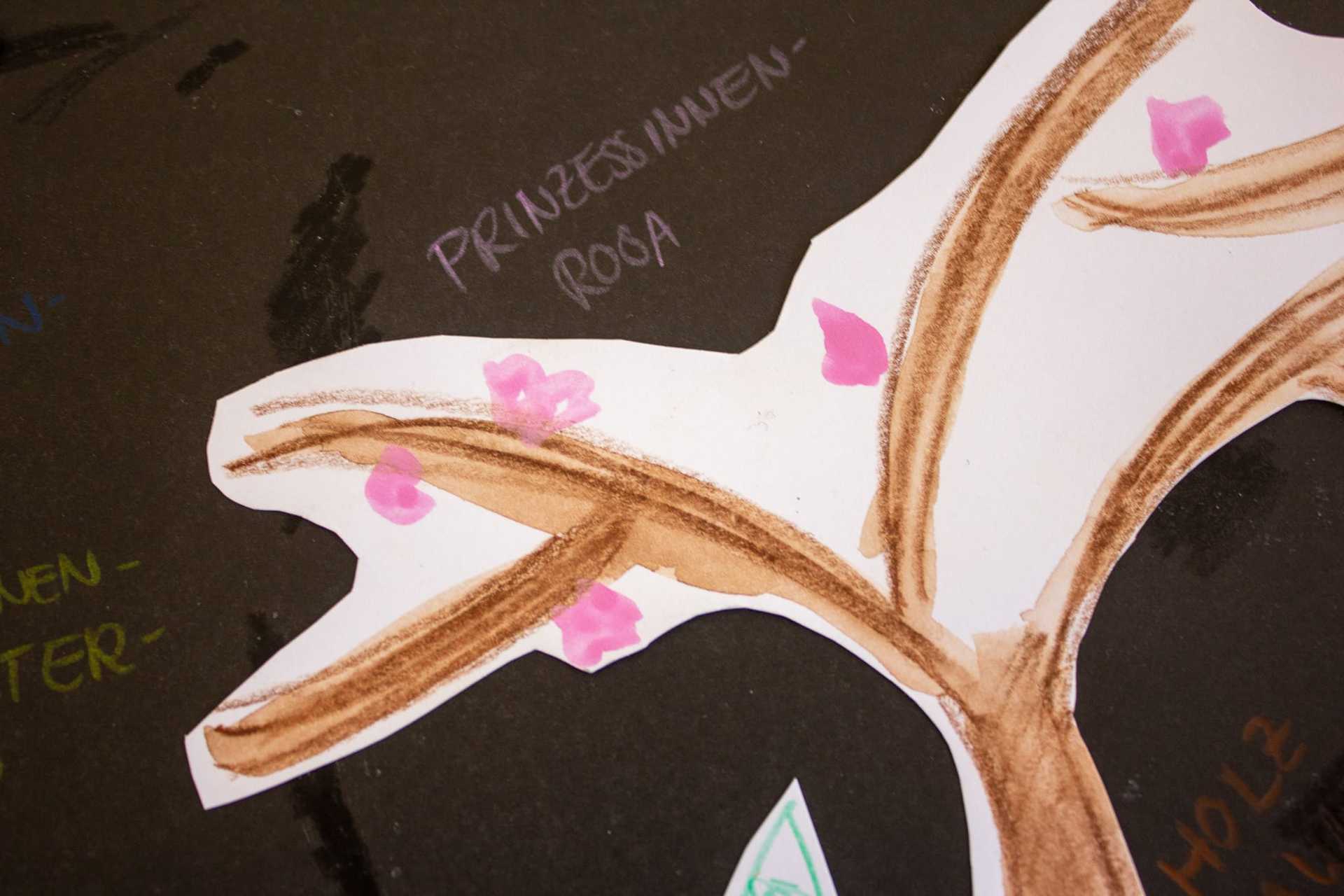 Detailbild mit Prinzessinen-Rosa