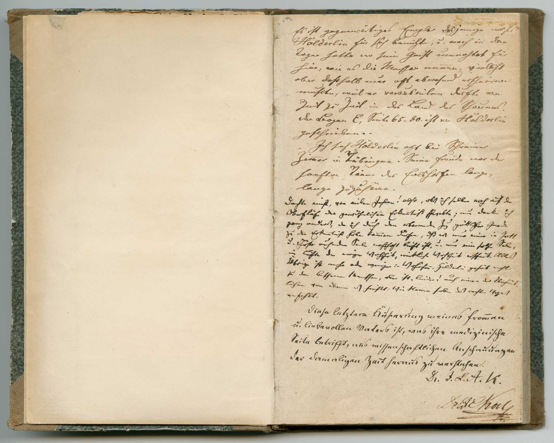 Aufgeschlagene Erstausgabe mit handschriftlichen Einträgen in der Titelei