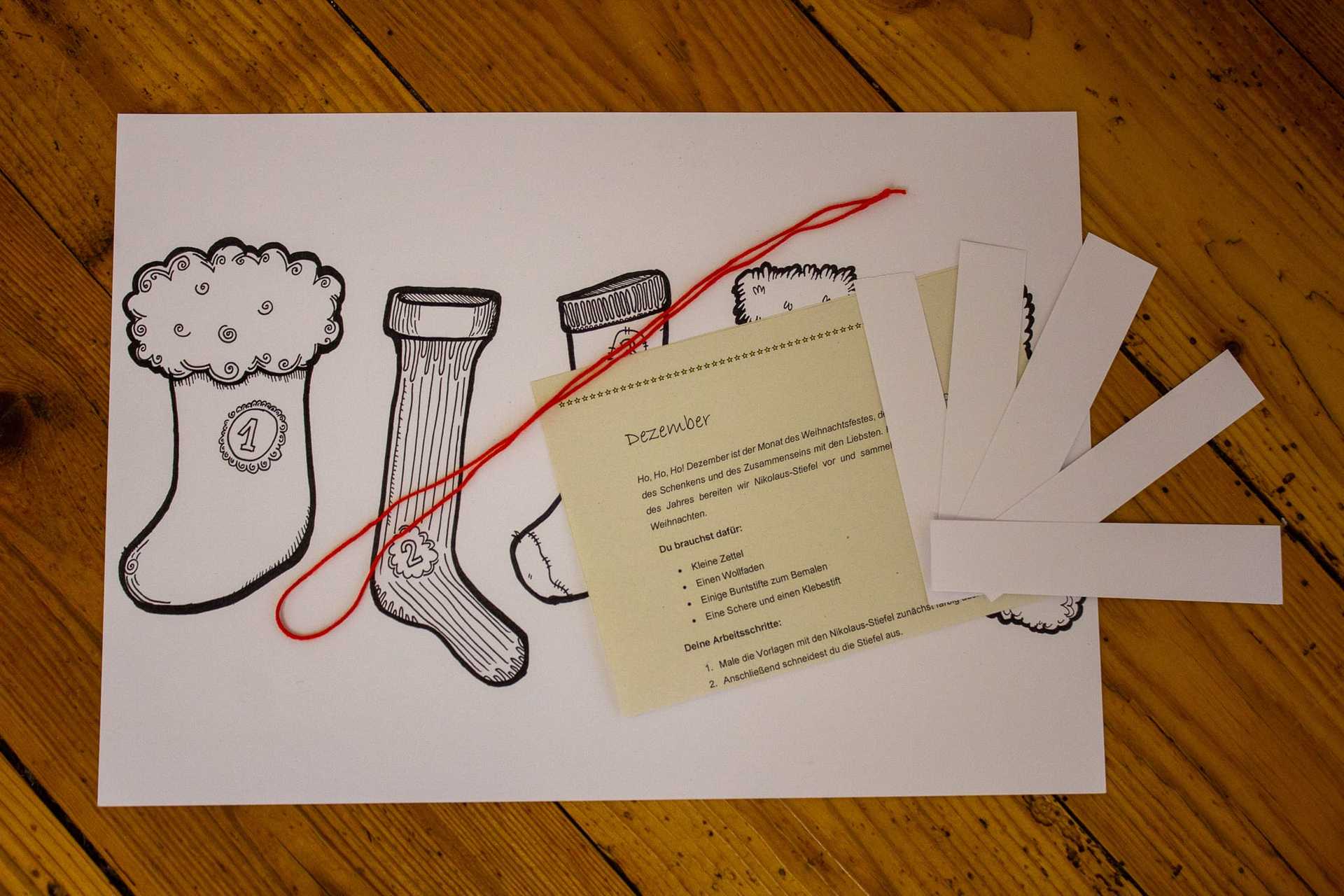 Die Anleitung zum Kalenderblatt mit den Buchstaben S,O,M,M,E,R zum Ausschneiden